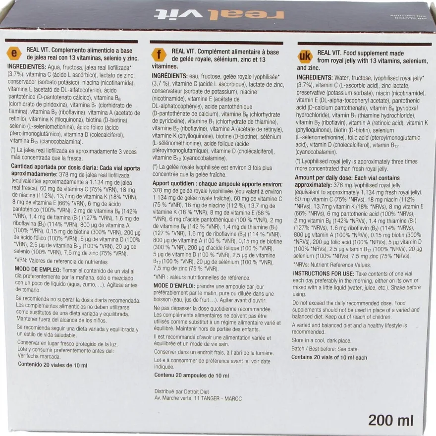 Santiveri Realvit Vitaminada 20 Viales