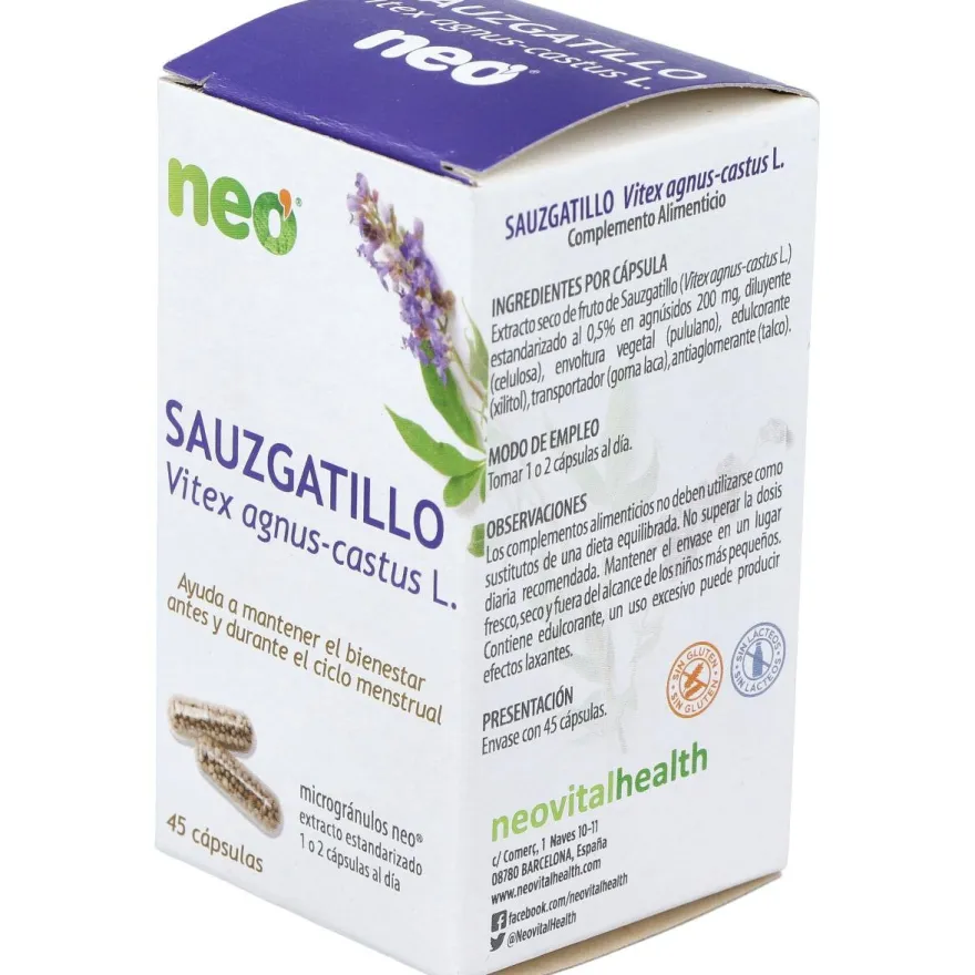 Sauzgatillo Microgranulos Neo 45cap - Neovital