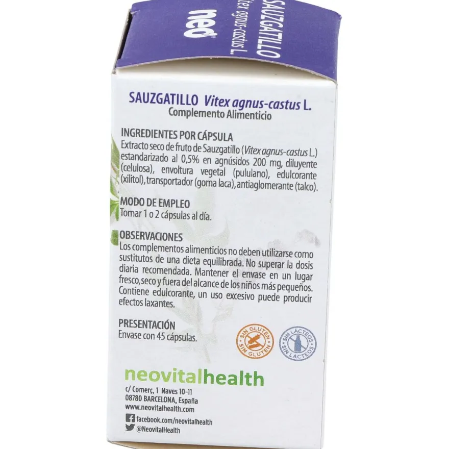 Sauzgatillo Microgranulos Neo 45cap - Neovital