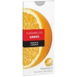 Sawes Caramelos Balsámicos sin Azúcar Sabor Naranja con Vitamina C en Blister 22g - Caramelos
