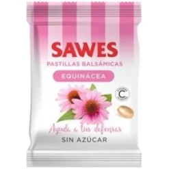 Sawes Pastillas Balsámicas Sin Azúcar Sabor Equinácea Con Vitamina C En Bolsa 50G