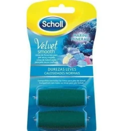 Scholl Velvet Smooth - Lima Electronica Marine Minerals Recambio Durezas Leves (2 U Recambio)