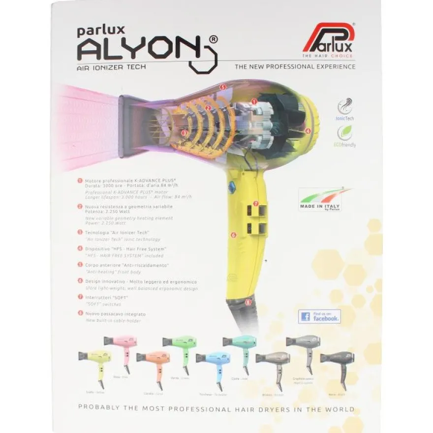 Secador Cabello Alyon Amarillo 1ud - Parlux