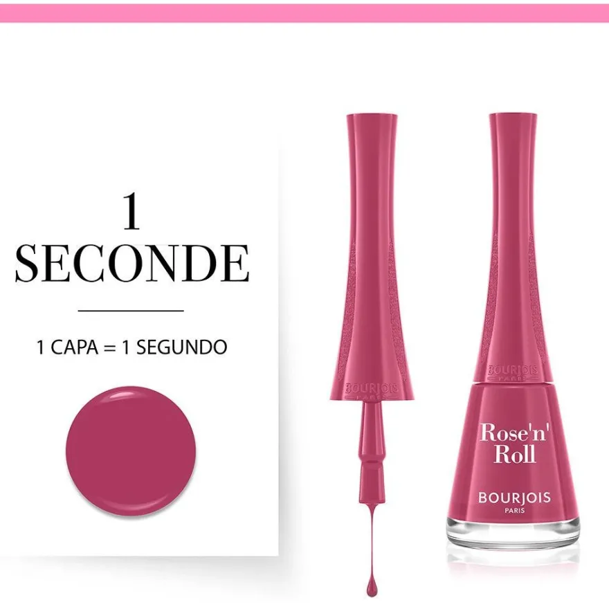 1 Seconde Nail Polish 48 Rose'n'roll 9ml - Bourjois