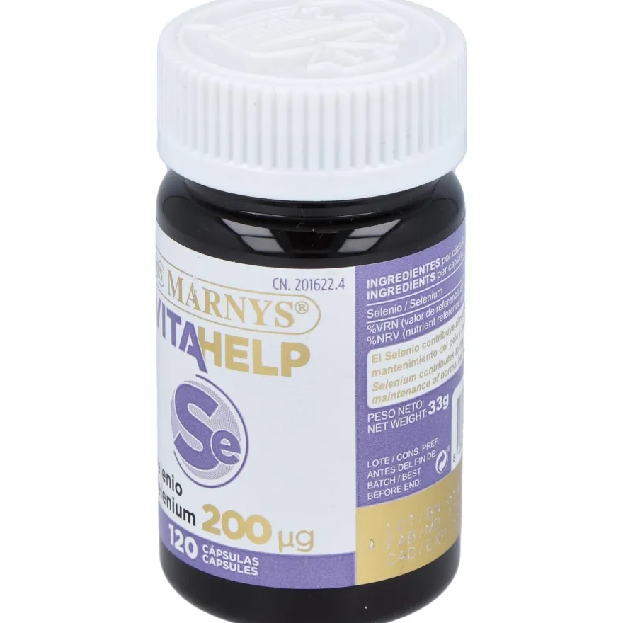 Selenio 200mg Línea Vitahelp 120caps - Marnys
