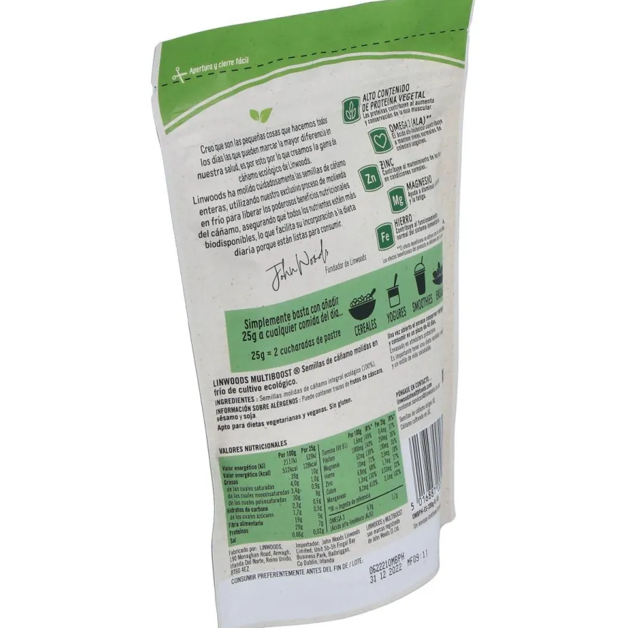 Semillas de Cañamo Molidas 200gr. Bio - Linwoods