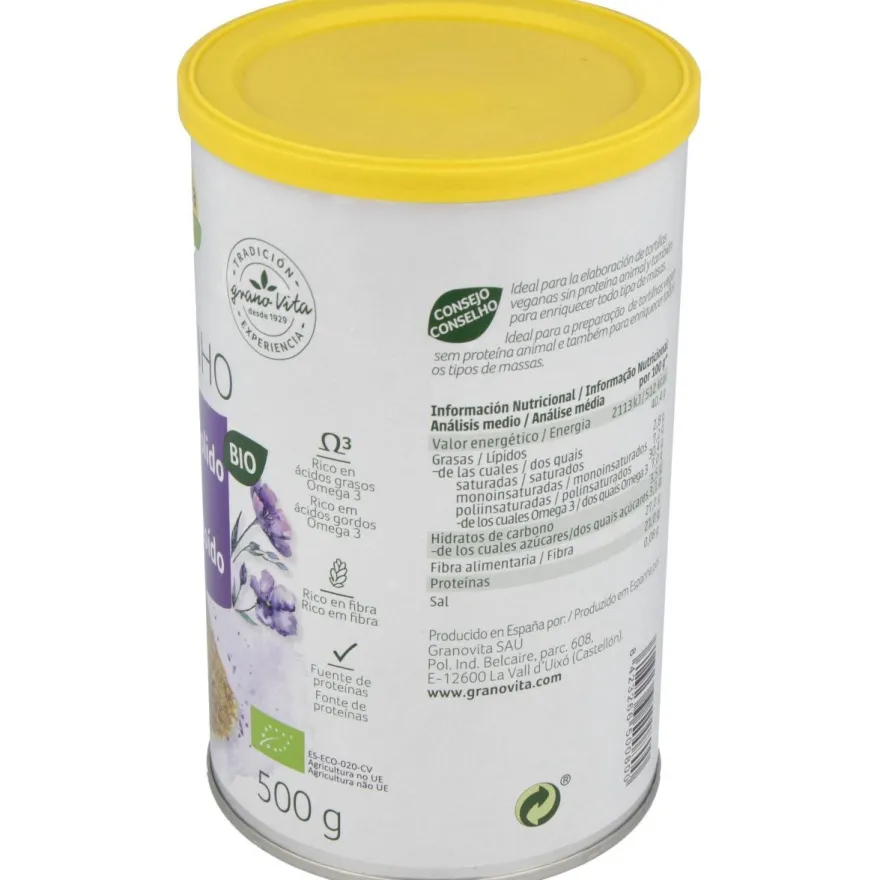 Semillas de Lino Germinado Molido 500gr - Granovita