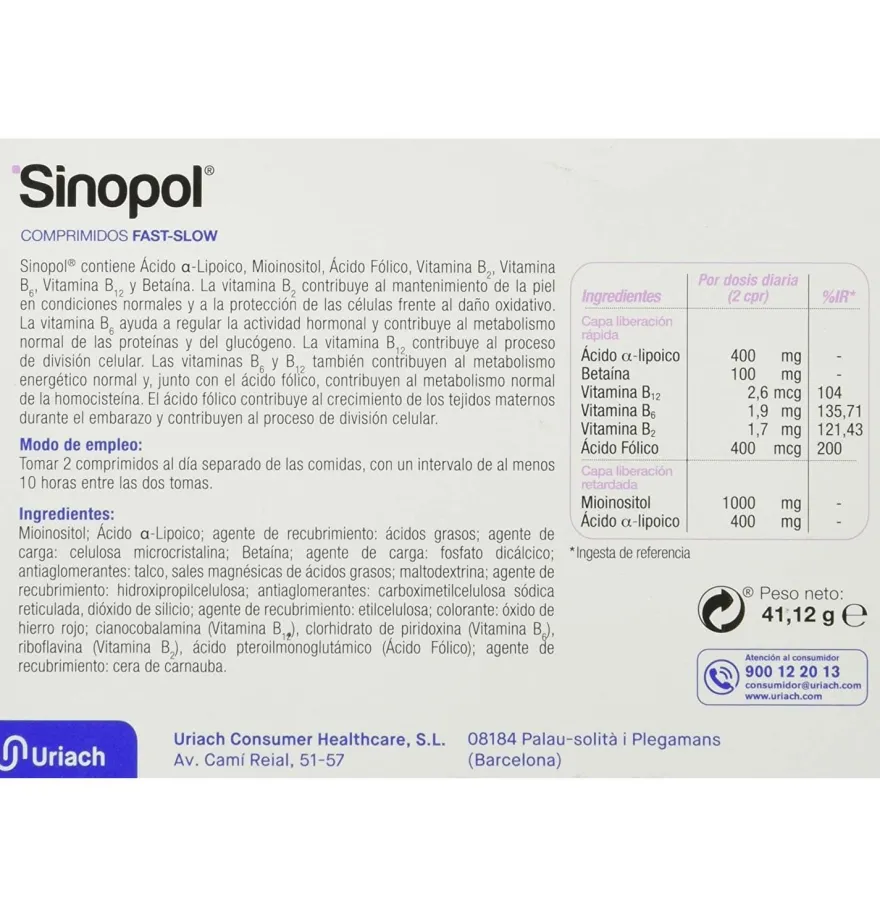 Sinopol, 32 Comprimidos - Anota