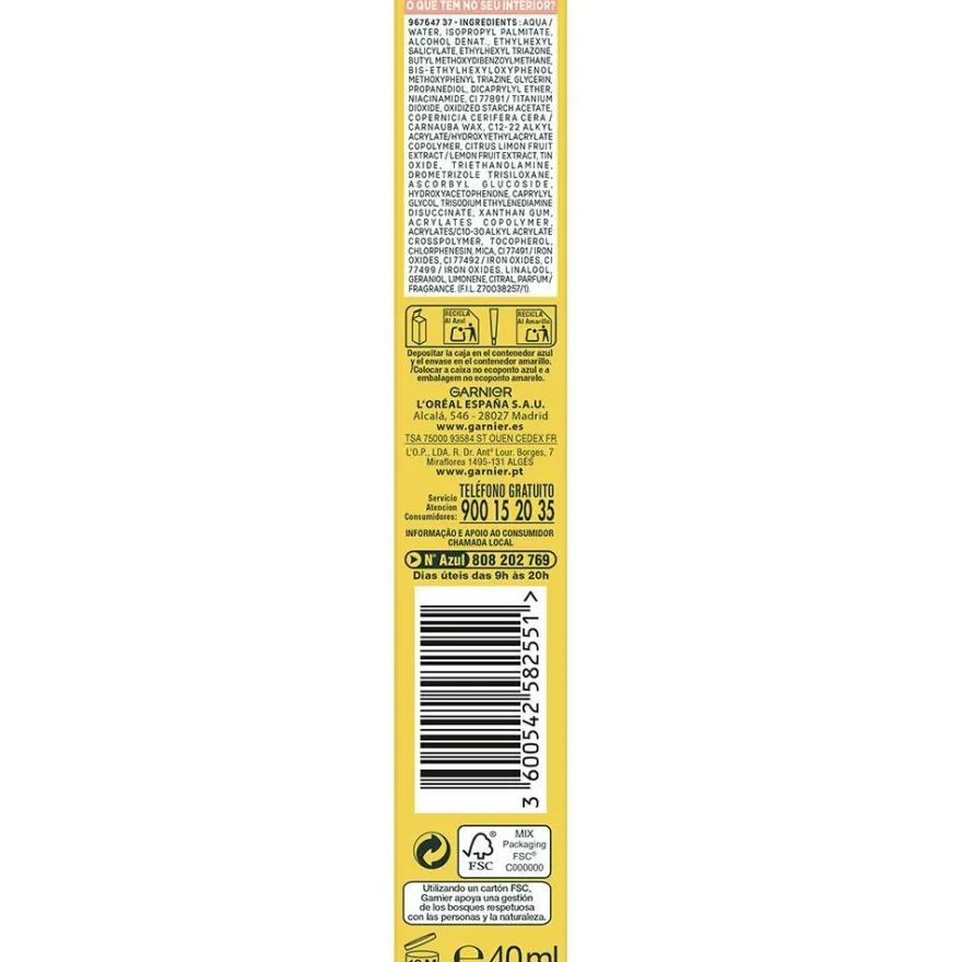 Skinactive Vitamina C Fluido Antimanchas spf50+ Glow 40 ml - Garnier