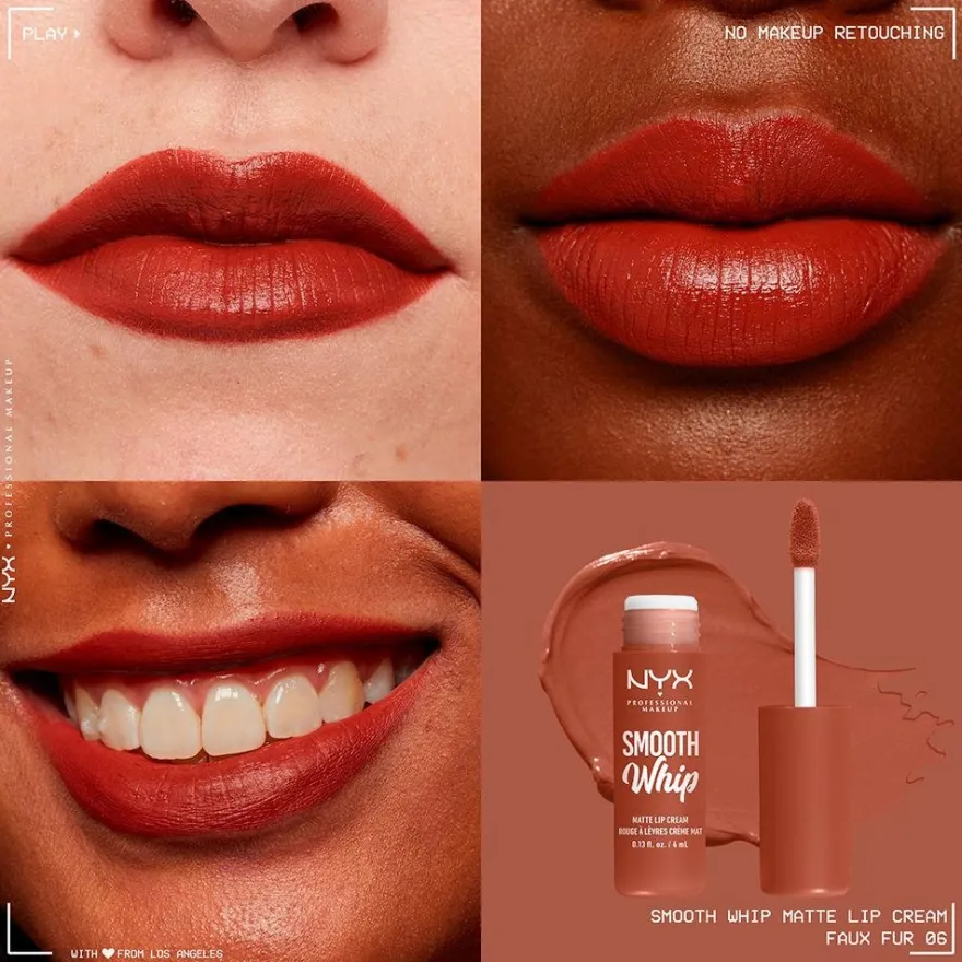Smooth Whipe Matte Lip Cream 06 Faux Fur 4ml - Nyx