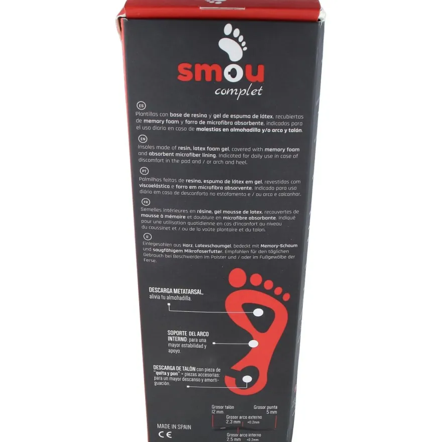 Smou Complet Plantilla Fascitis Espolón 45/46 1 Par