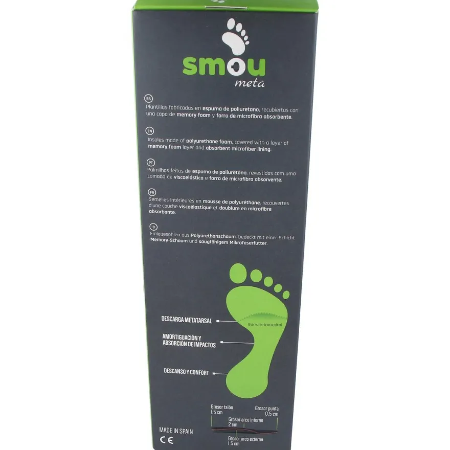 Smou Meta Metatarsalgia Amortiguación Y Confort Talla 43-44 1 Par