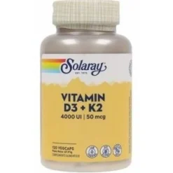 Solaray Vitamina D3 +K2 4000Ui 120Caps
