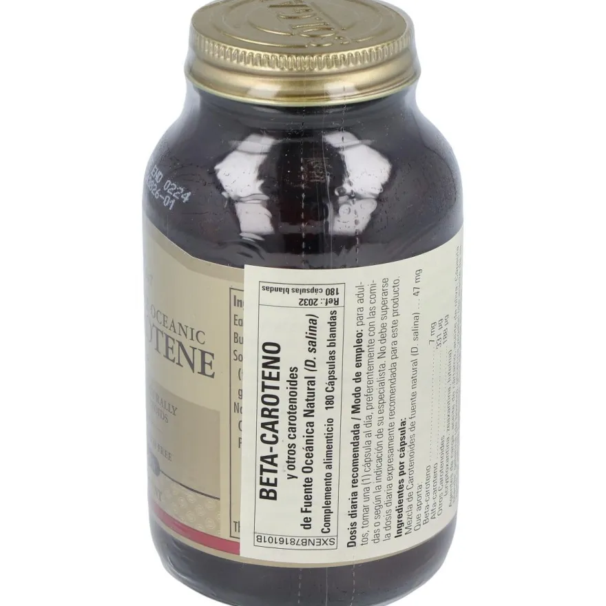 Solgar Beta-Caroteno 100% 7Mg 180 Cápsulas