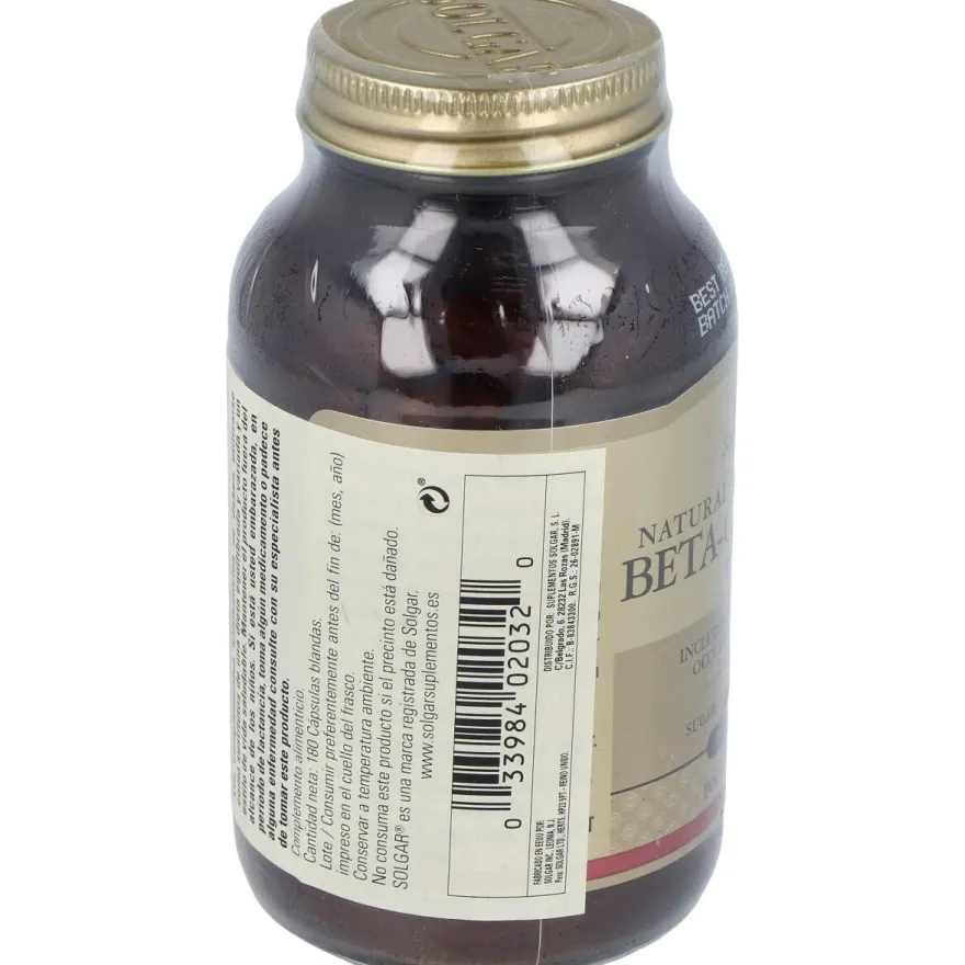 Solgar Beta-Caroteno 100% 7Mg 180 Cápsulas