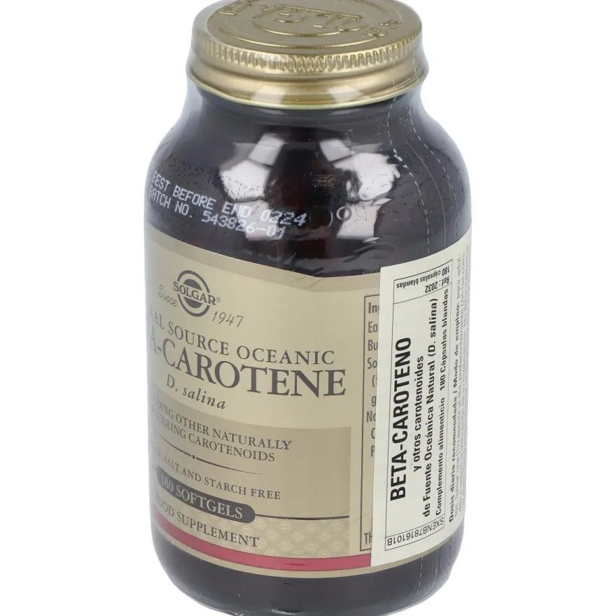 Solgar Beta-Caroteno 100% 7Mg 180 Cápsulas