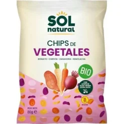 Solnatural Chips De Vegetales Aceite Oliva Sin Gluten 80G