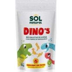 Sol Natural Galletas Avena Integral y Fruta Dino's Bio 90g - Solnatural