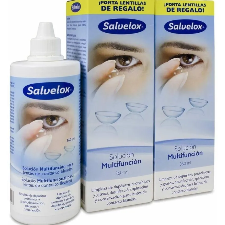 Solución Única Pack de 2 Unidades X 360ml + Portalentes - Salvelox