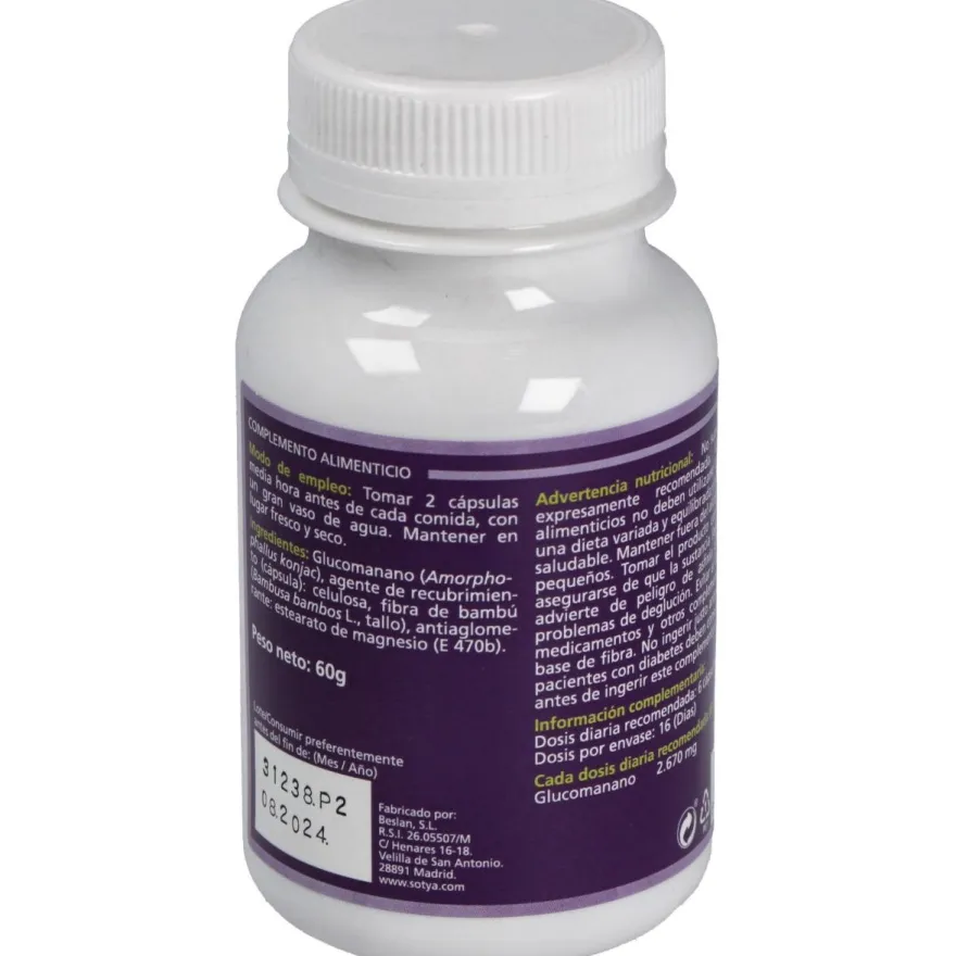 Sotya Glucomanano 600Mg 100Cáps