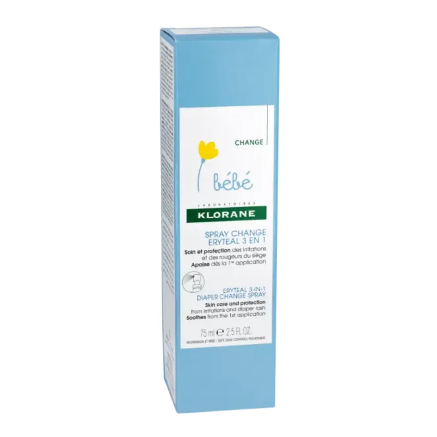 Spray para Cambio de Pañal Eryteal 3 en 1, 75 ml. - Klorane