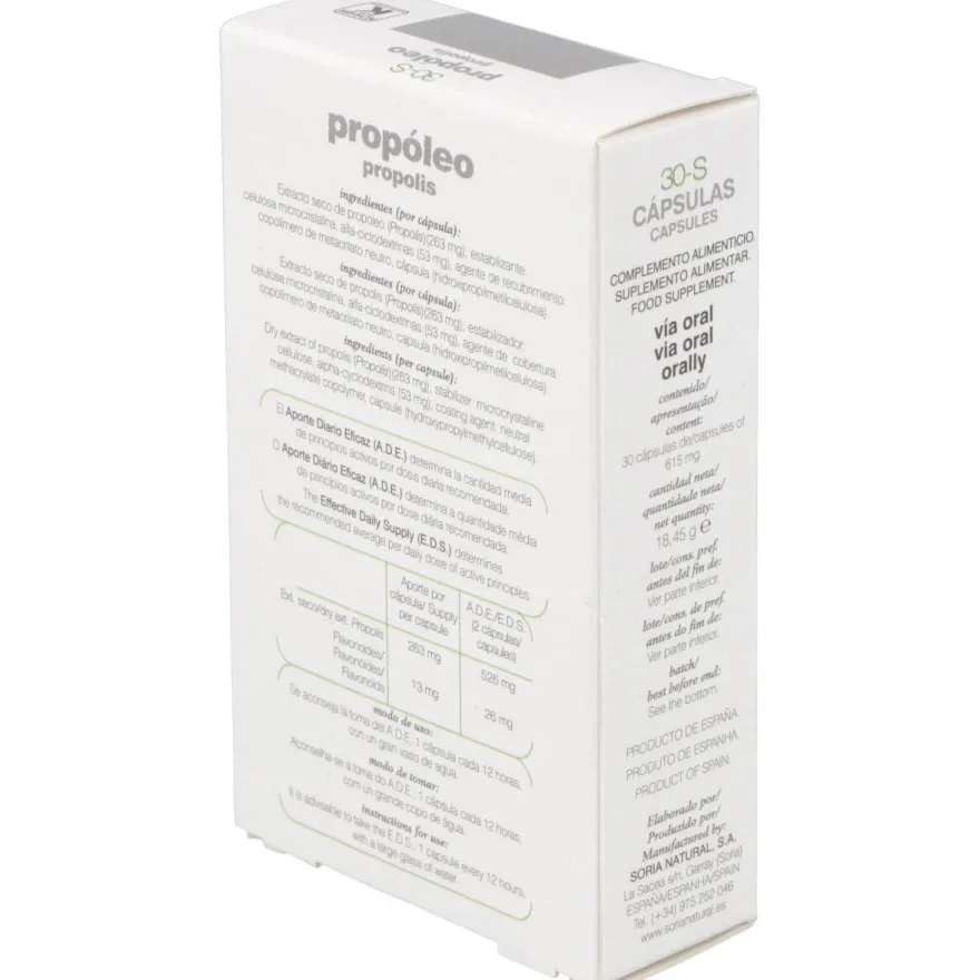 30 - S Propóleo Xxl 30 Cápsulas - Soria Natural