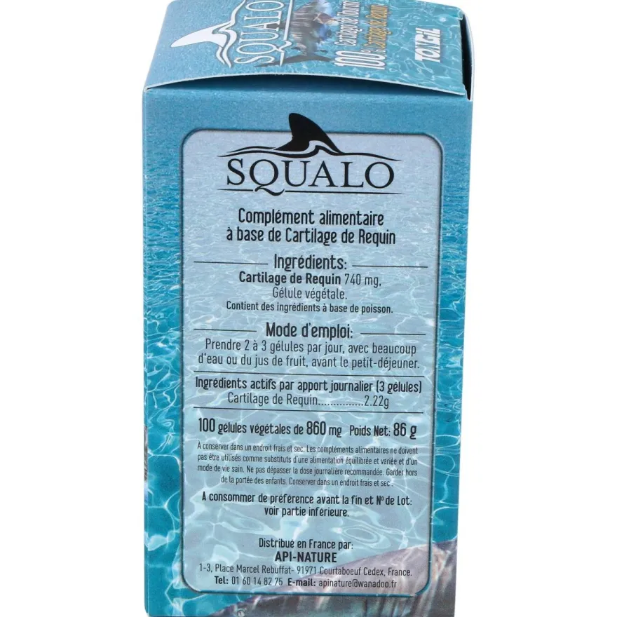 Squalo Cartilago De Tiburon Puro 750Mg. 100Cap.