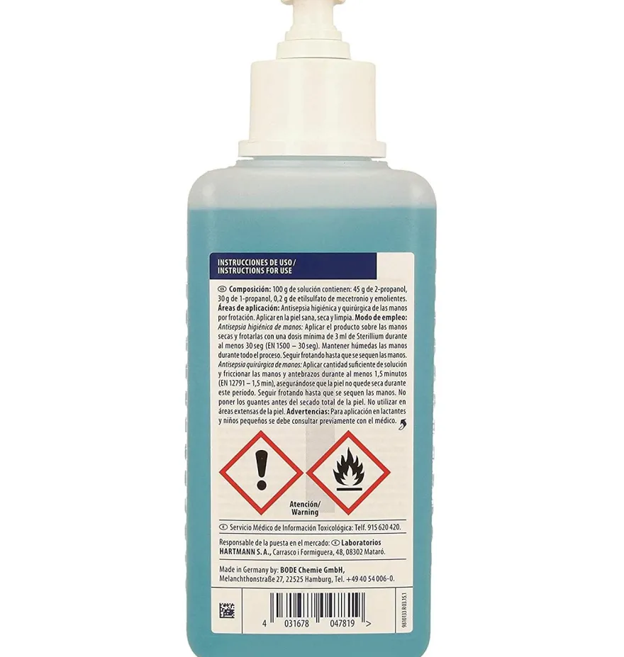 Sterillium (1 Frasco con Valvula 500 ml) - Laboratorios Hartmann