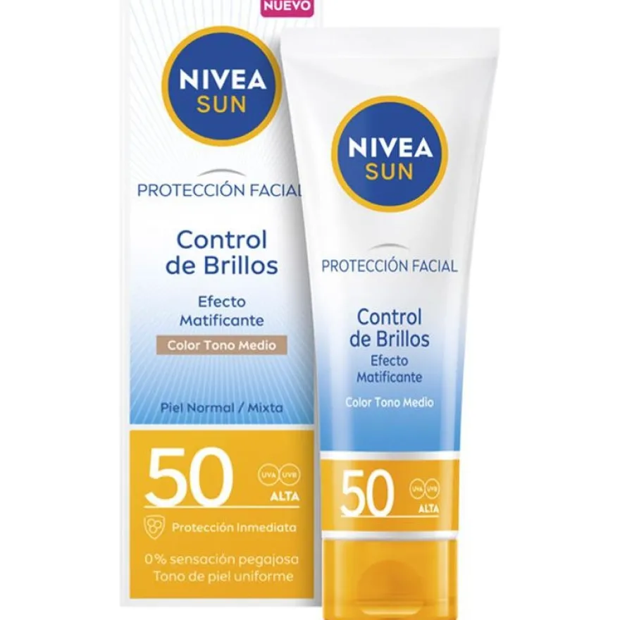 Sun Control Brillos Facial Matificante Medio spf50 40 ml - Nivea