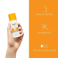 Sun Face Gel Crema Oil Control Dry Touch FPS50+, 50 ml. - Eucerin
