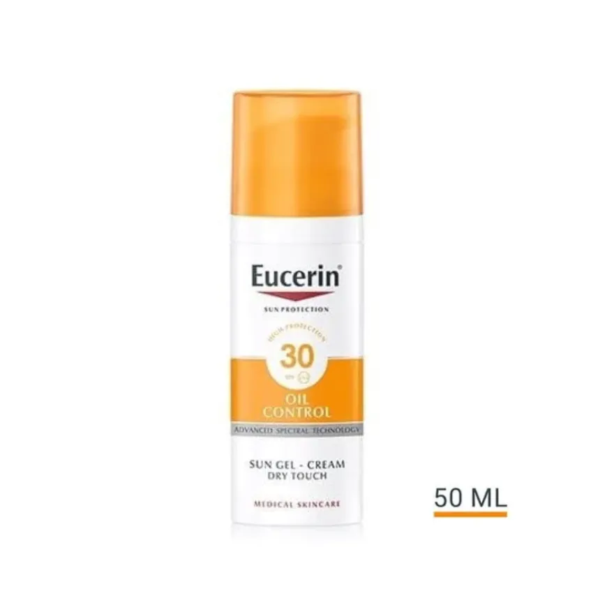 Sun Face Gel Crema Oil Control Dry Touch FPS30, 50 ml. - Eucerin