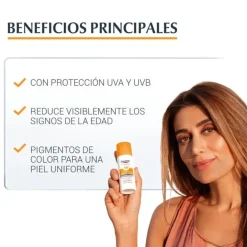 Sun Face Photoaging Control Fluido FPS50+ con Color Medio, 50 ml. - Eucerin