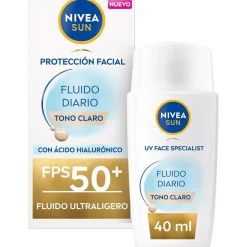 Sun Fluido Diario Protección Facial spf50+ Tono Claro 40 ml - Nivea