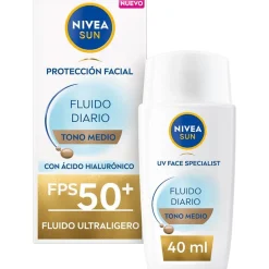 Sun Fluido Diario Protección Facial Spf50+ Tono Medio 40 Ml