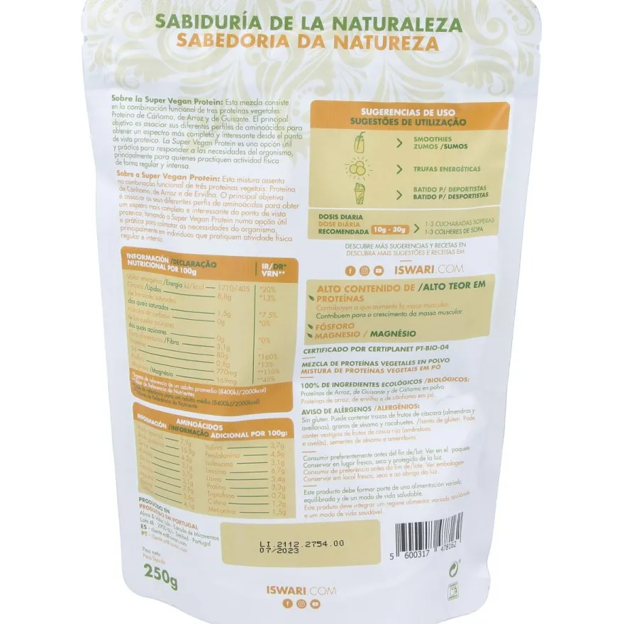 Super Vegan Protein Superalimento 250gr. Bio 2 - Iswari