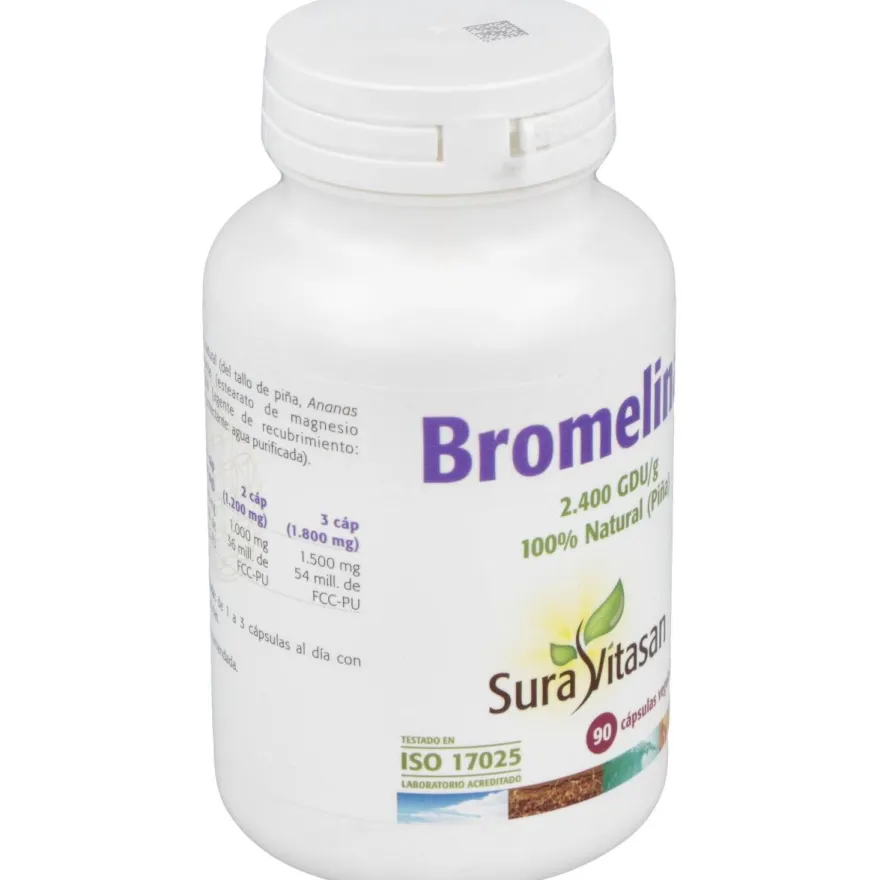 Sura Vitasan Bromelina 2.400 500 Mg. 90 Cápsulas