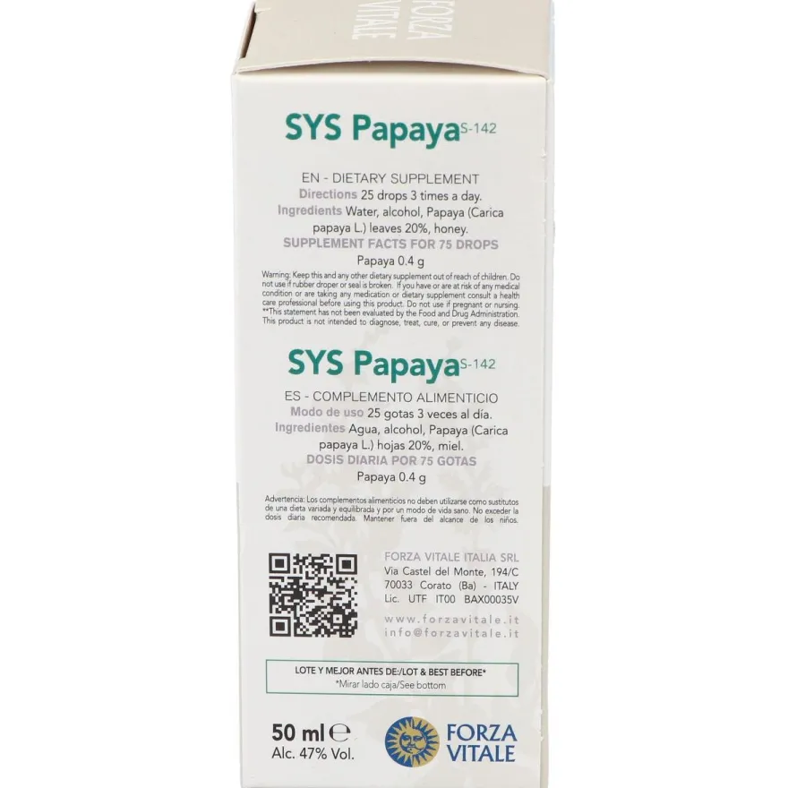 Sys.papaya 50ml - Forza Vitale