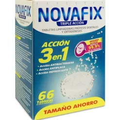 Tabletas Limpiadoras Triple Acción de 66 Unidades - Novafix