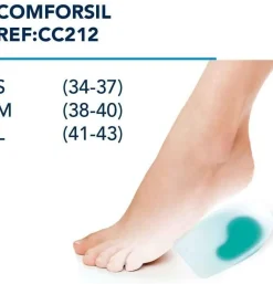 Talonera con Cazoleta para Espolon - Comforsil Silicona (t - Gde 2 U) - Luga Suministros Medicos