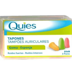 Tapones Oidos Espuma Fluo - Quies (6 Unidades) - Laboratorio Deiters