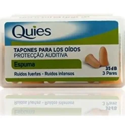 Tapones Oidos Goma - Quies (6 Unidades Color Carne) - Laboratorio Deiters