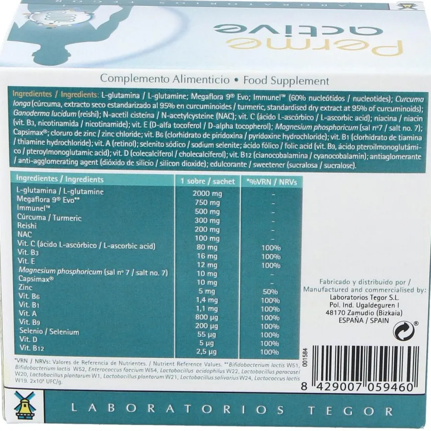 Tegor Perme Active 20Uds