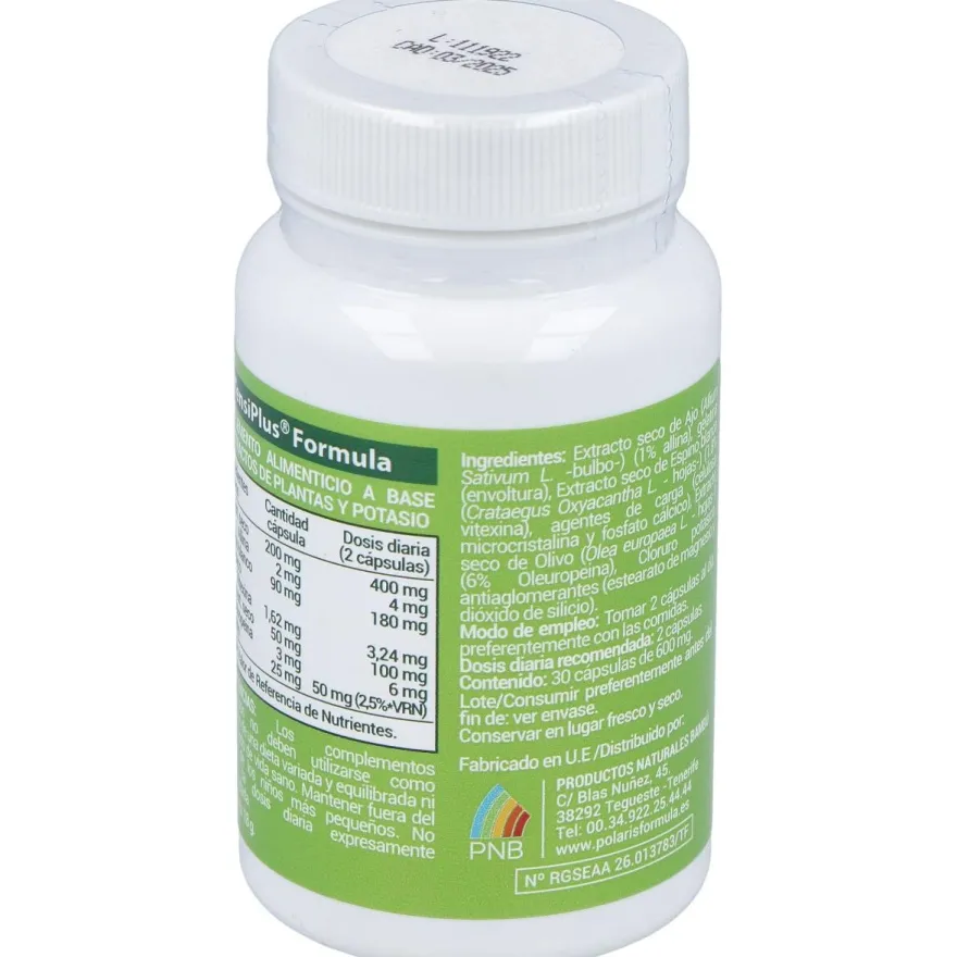Tensiplus (Ajo+Espino Blanco) 500Mg. 30Cap
