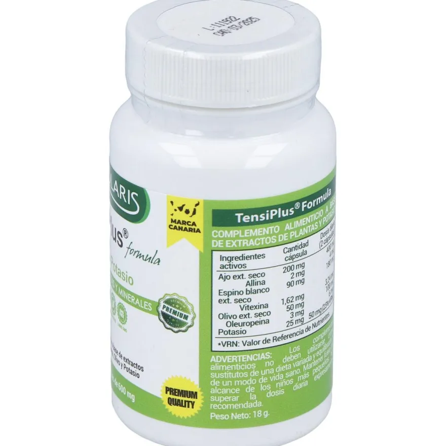 Tensiplus (Ajo+Espino Blanco) 500Mg. 30Cap
