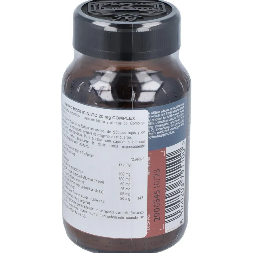 Terra Nova Hierro Bisciglinato 20Mg 100Caps