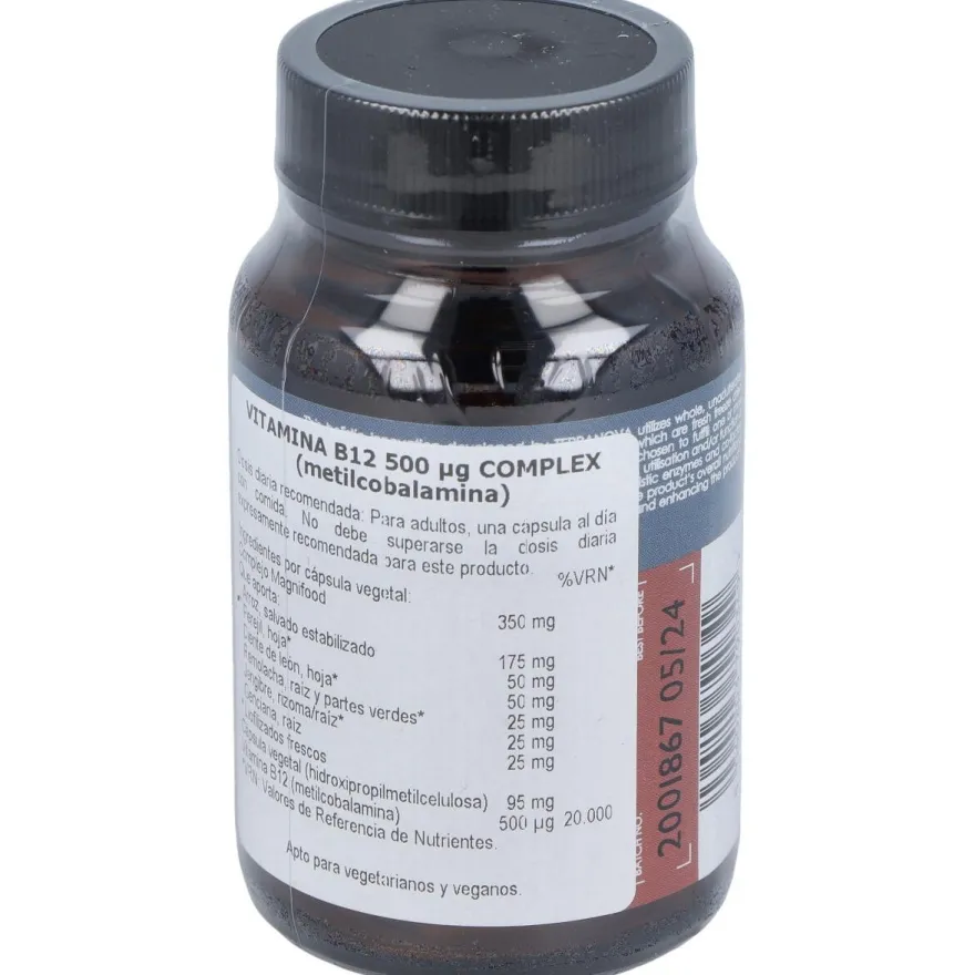 Terranova Vitamina B12 500 Ui Complex (Metilcobalamina) 50 Cápsulas