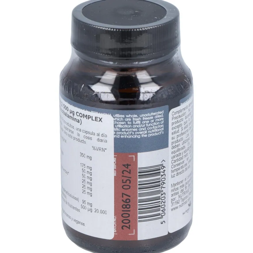 Terranova Vitamina B12 500 Ui Complex (Metilcobalamina) 50 Cápsulas