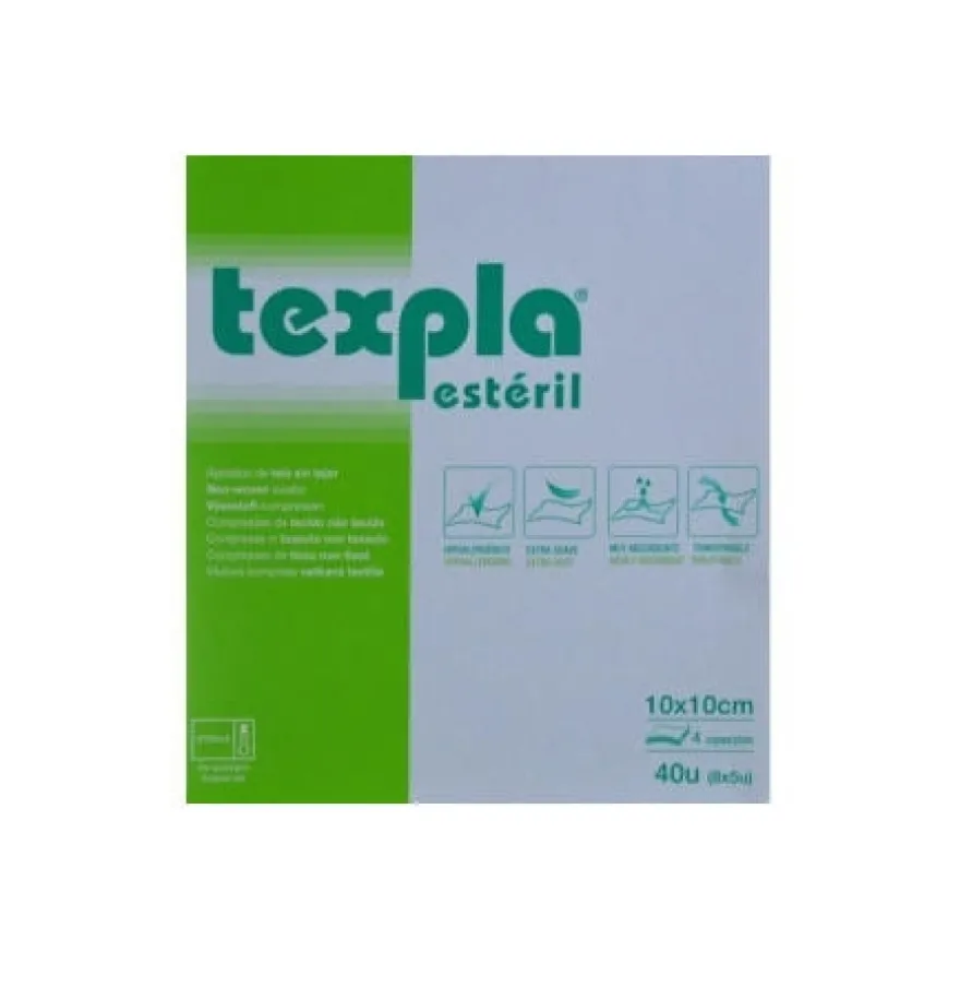 Texpla - Aposito Esteril (8 Sobres 5 Unidades 10 cm X 10 Cm) - Laboratorios Indas