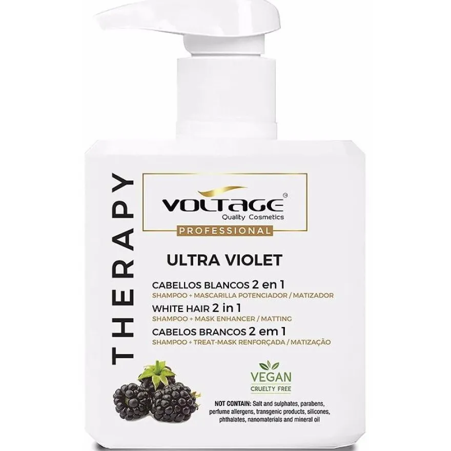 Therapy Ultra Violet Cabellos Blancos 2 En 1 Champú-Mascarilla 500 Ml