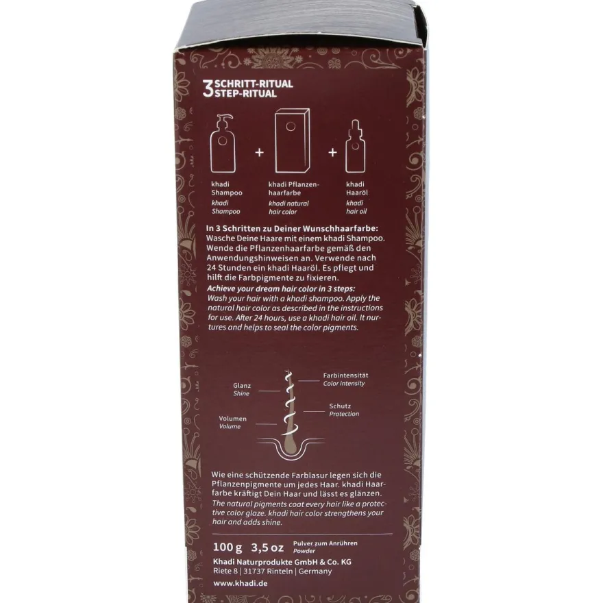 Tinte Castaño Ceniza 100% Vege 100g - Khadi
